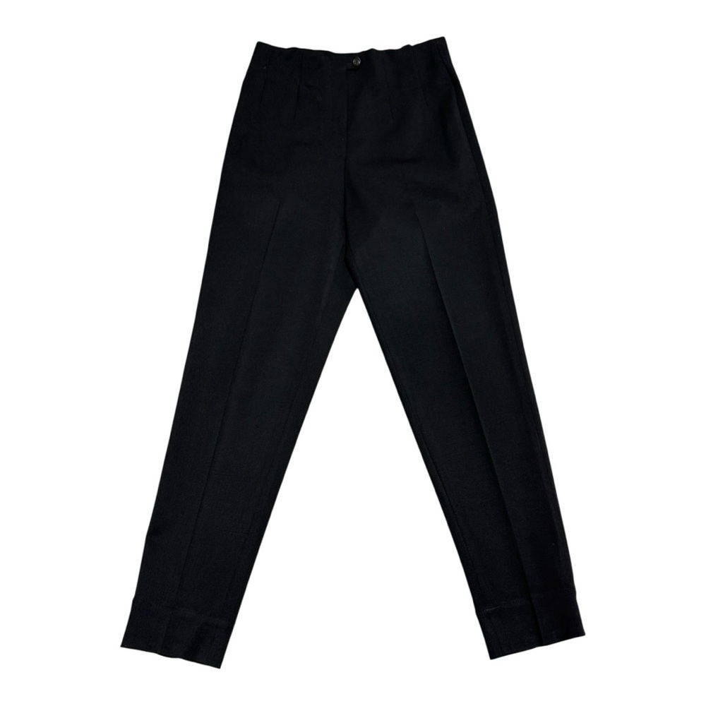 Piazza Sempione Black Wool Blend Tailored Cuffed Pants Women’s Size 4-6 Italy
